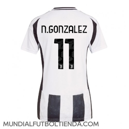 Camiseta Juventus Nicolas Gonzalez #11 Primera Equipación Replica 2024-25 para mujer mangas cortas